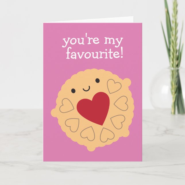 Carte Biscuit Kawaii Jammie Dodger (Devant)