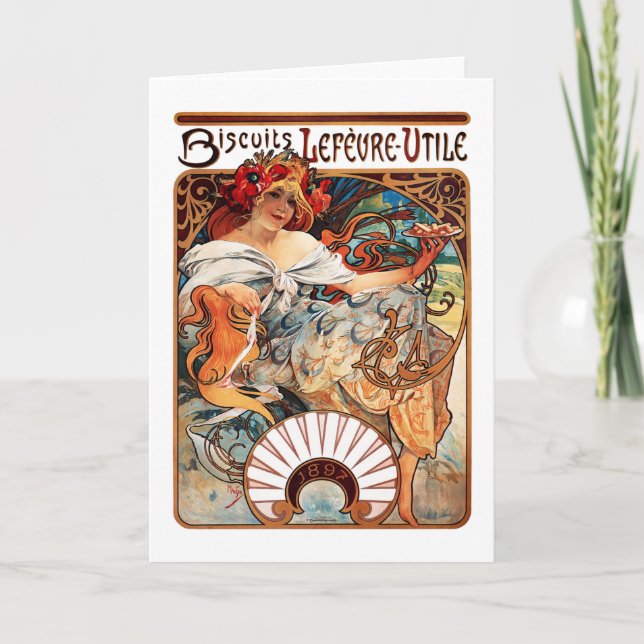 Carte Biscuit, Mucha (Devant)