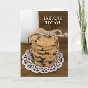 Carte biscuits à puces de chocolat et lait