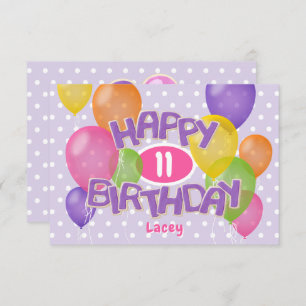 Carte biscuits d'anniversaire violet heureux avec ballon