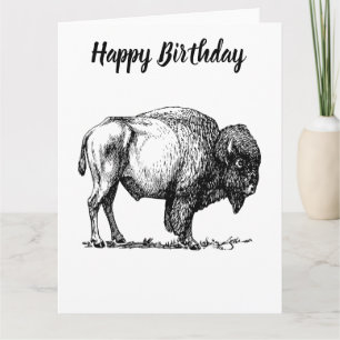 Carte Bison de Buffalo américain