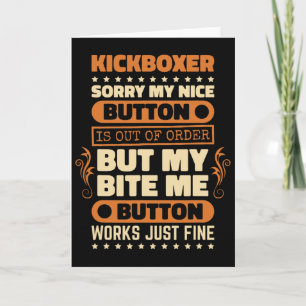 Carte Bite Button fonctionne conception kickboxer amateu