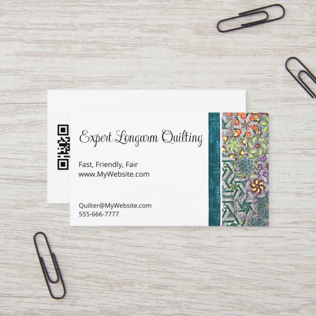 Carte Biz entièrement personnalisable Spring Meado (Devant/Arrière en situation)