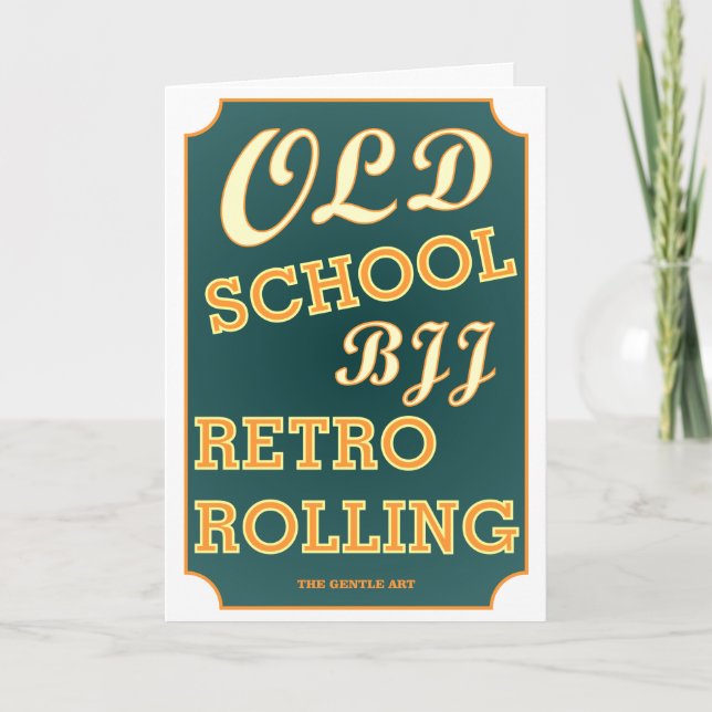 Carte BJJ Old School Rétro Anniversaire de Rolling (Devant)