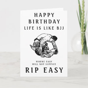 Carte BJJ RIP Fête d'anniversaire facile