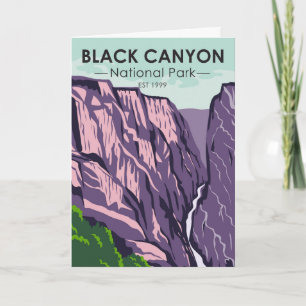 Carte Black Canyon Of The Gunnison National Park Vintage