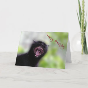 Carte Black Cat Happy Birthday