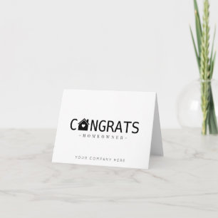 Carte Black Congrats Nouveau propriétaire immobilier
