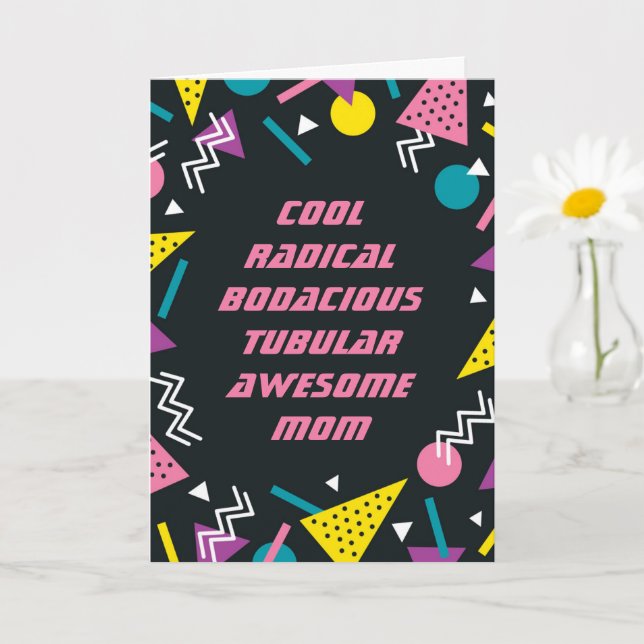 Carte Black Funny 80s Slang Mothers Day Card (Petite plante)