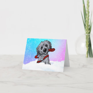 Carte Black Goldendoodle DoodleMoji 