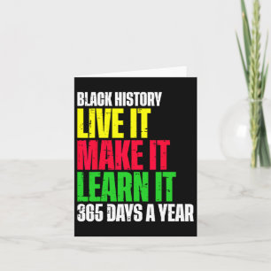 Carte Black History Mois Live It Apprenez-Le Faire 365 D