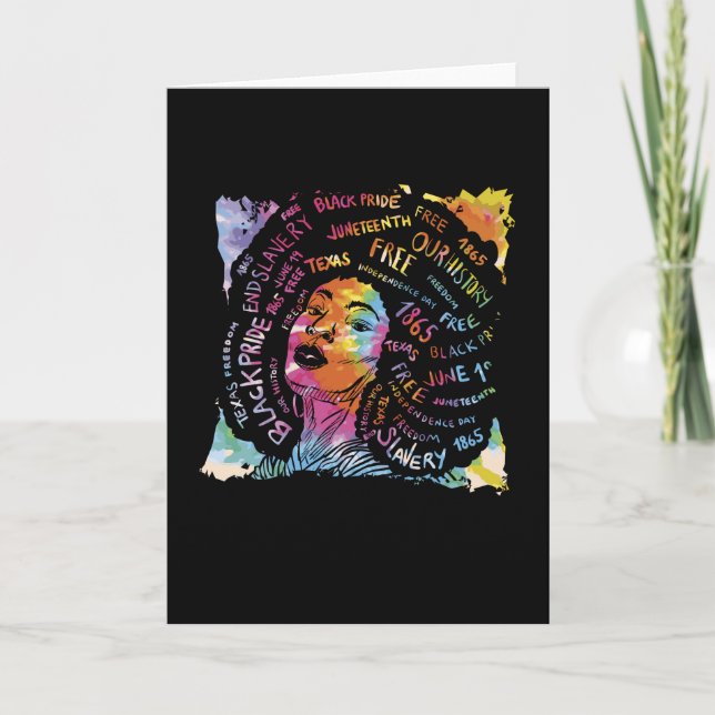 Carte Black History Month Black Afro Woman (Devant)