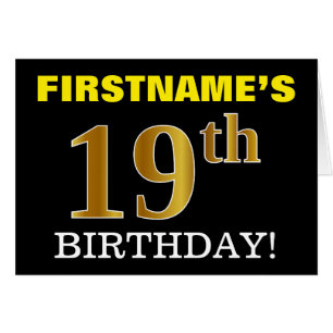 Carte Black, Imitation Gold "19e anniversaire"