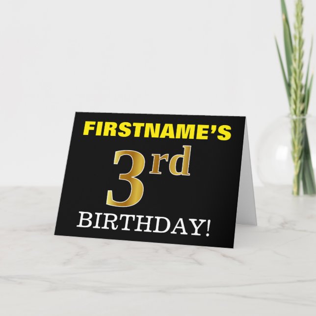 Carte Black, Imitation Gold "3e anniversaire" (Devant)