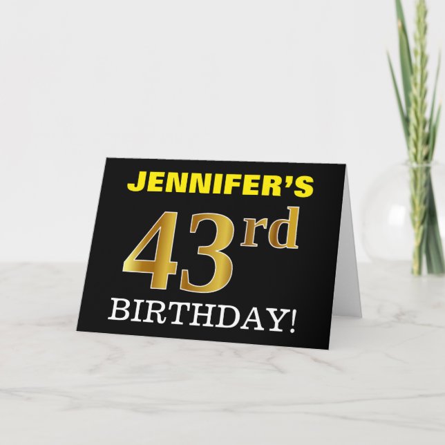 Carte Black, Imitation Gold "43e anniversaire" (Devant)