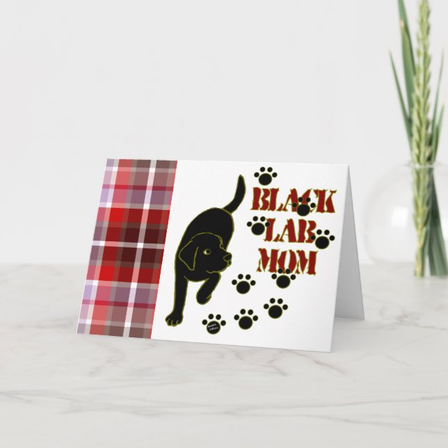 Carte Black Lab Maman Plaid (Devant)