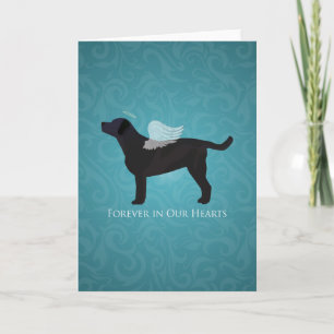 Carte Black Lab Pet Memorial Sympathy Pet Perte Concepti