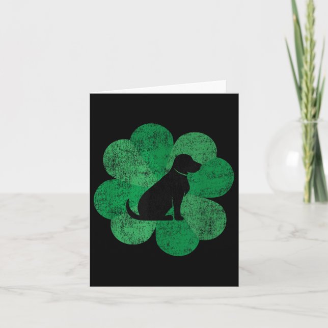 Carte Black Lab St. Patricks Day Shirt - Retro Labrador (Devant)