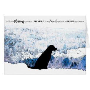 Carte Black Lab Sympathy - Sympathy chien - Perte 