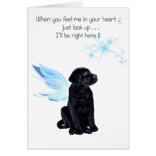 Carte Black Lab Sympathy - Sympathy chien - Perte 