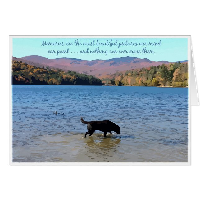 Carte Black Lab Sympathy - Sympathy chien - Perte  (Devant horizontal)