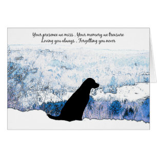 Carte Black Lab Sympathy - Sympathy chien - Perte 