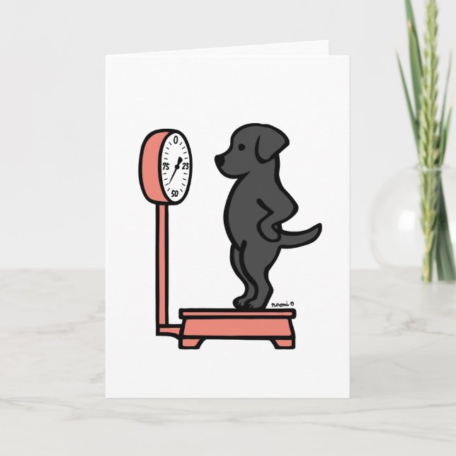 Carte Black Labrador à l'échelle (Devant)