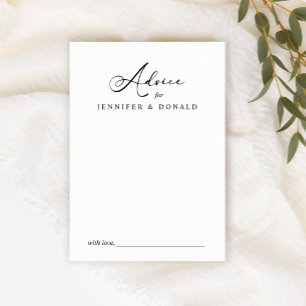 Carte Black Modern Script Simple Mariage Couple Conseil