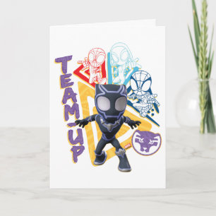 Carte Black Panther & Spidey Équipe "Équipe-Union"