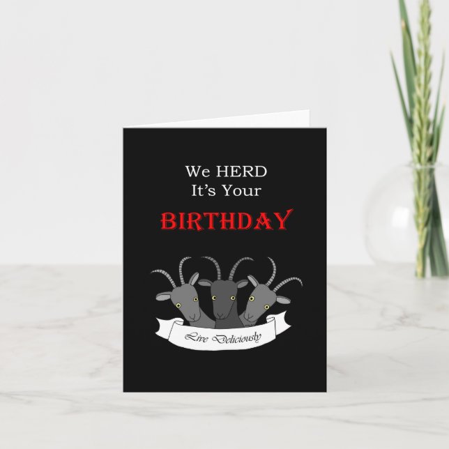 Carte Black Phillip Dark Funny Devil Chèvre Goth Anniver (Devant)
