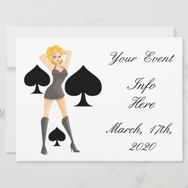 Carte Black Spades Blonde Queen Thunder_Cove (Devant)