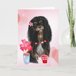 Carte Black & Tan Cavalier Charles Spaniel Valentine