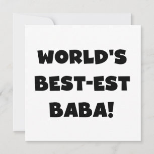 Carte Black Text Meilleurs T-shirts et cadeaux Baba