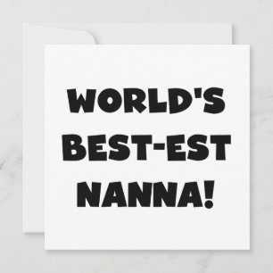 Carte Black Text Meilleurs T-shirts et cadeaux Nanna