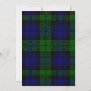 Carte Black Watch Tartan bleu vert Plaid