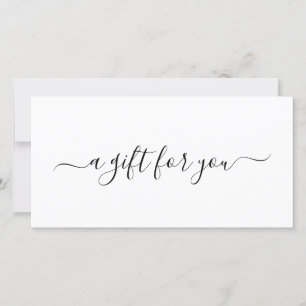 Carte Black White Elegant Business Certificat cadeau