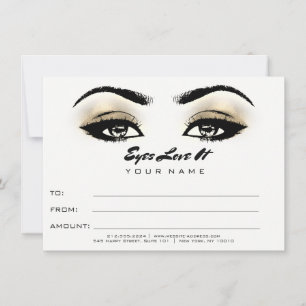 Carte Black White Gold certificat de maquillage cadeau b