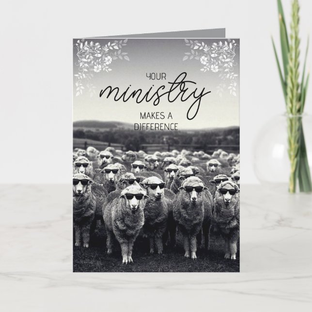 Carte Black & White Humorous Pastor Appreciation Card (Devant)