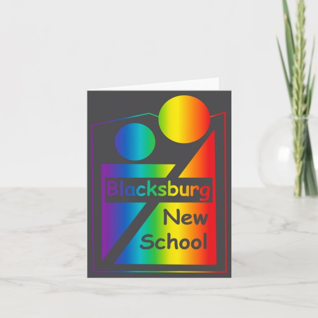 Carte Blacksburg New School Retro Design _1  (Devant)
