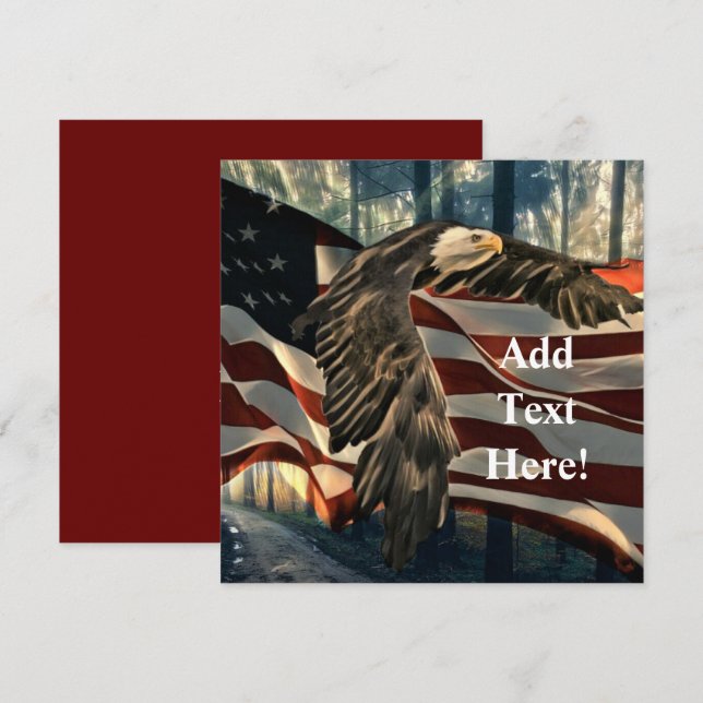 Carte Blag américaine Bald Eagle (Devant / Derrière)