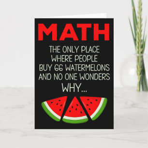 Carte Blague drôle de professeur de maths sur le calcul