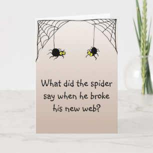 Carte Blague Halloween Qu'a dit l'araignée ?