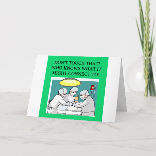 Carte blague médecin médecin chirurgien (Devant)