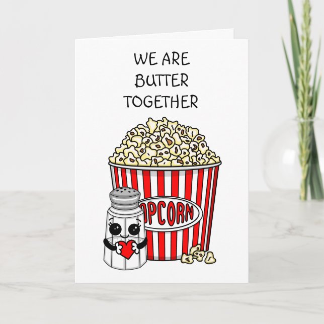 Carte Blague sur le popcorn | Saint-Valentin (Devant)