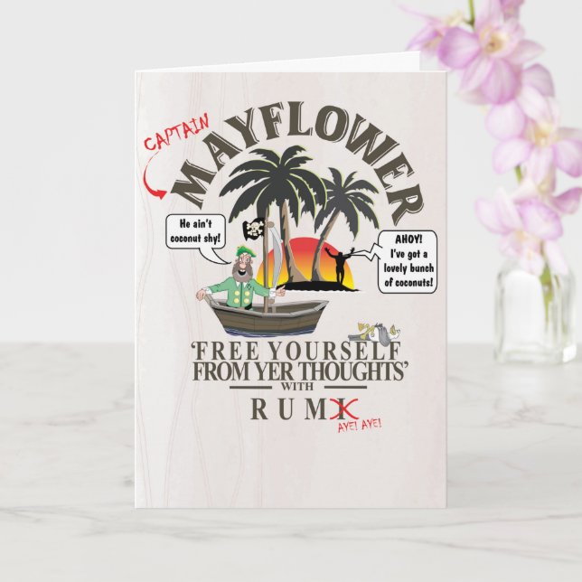 CARTE BLAGUE SUR LE RUM (Orchidée)