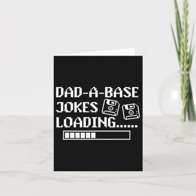 Carte Blagues de Papa de Base Chargement Rétro Drôle à C (Devant)