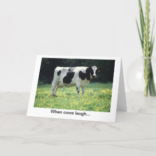 Carte Blagues sur la vache