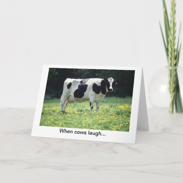 Carte Blagues sur la vache (Devant)