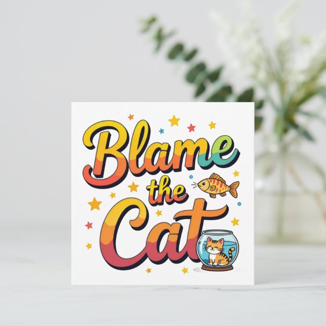 Carte Blâmer Le Chat (Debout devant)