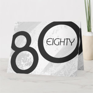Carte Blanc 80 Décennie Anniversaire